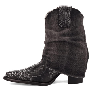 Thumbnail 3: Dingo Dingo Womens Denim Dream Leather Bootie 