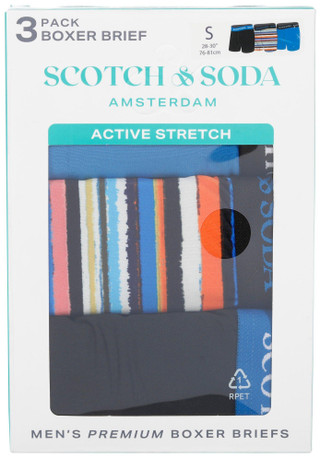 Thumbnail 1: SCOTCH & SODA Mens 3 Pk Stretch Boxer Briefs 