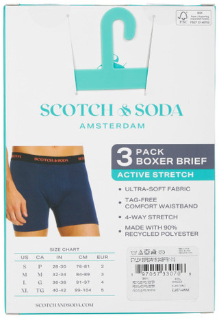 Thumbnail 2: SCOTCH & SODA Mens 3 Pk Stretch Boxer Briefs 