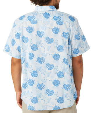 Thumbnail 2: FLAG AND ANTHEM Mens Short Sleeve Leaf Print Button Down Shirt 