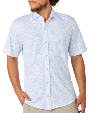Thumbnail 1: TAILORBYRD Tailorbyrd Mens Tropical Tonal Button Down Shirt 