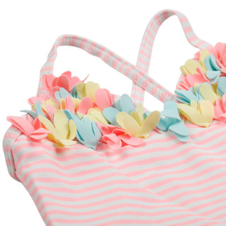 Thumbnail 2: Little Me Little Me Baby Girl Sleeveless Multi Flowers Swimsuit 