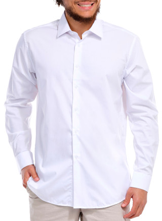 Thumbnail 1: Lucky Brand Lucky Brand Men's Solid Long Sleeve Dress Shirt 