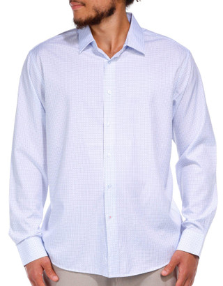 Thumbnail 3: Nautica Nautica Mens Long Sleeve Mini Dot Print Buttoned Shirt 