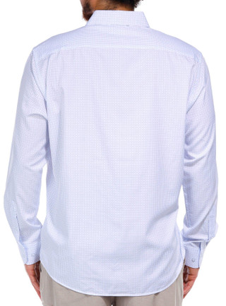 Thumbnail 2: Nautica Nautica Mens Long Sleeve Mini Dot Print Buttoned Shirt 