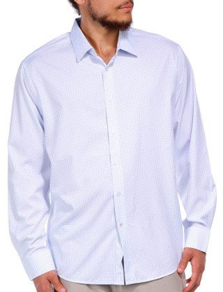 Thumbnail 1: Nautica Nautica Mens Long Sleeve Mini Dot Print Buttoned Shirt 
