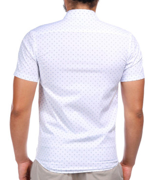 Thumbnail 2: Lucky Brand Lucky Brand Men's Short Sleeve Buttoned Geo Print Shirt 