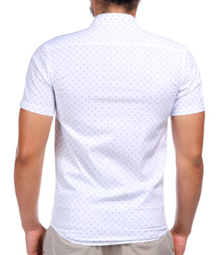 Thumbnail 2: Lucky Brand Lucky Brand Men's Short Sleeve Buttoned Geo Print Shirt 