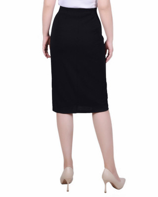 Thumbnail 4: NY COLLECTION NY Collection Petite Slim Belted Scuba Crepe Skirt 
