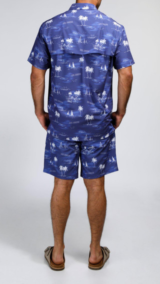 Thumbnail 5: REEL LEGENDS Reel Legends Mens Tropical Printed Swim Button Up Top 