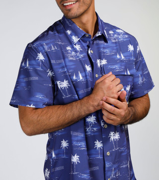 Thumbnail 6: REEL LEGENDS Reel Legends Mens Tropical Printed Swim Button Up Top 