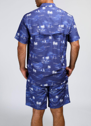 Thumbnail 3: REEL LEGENDS Reel Legends Mens Tropical Printed Swim Button Up Top 