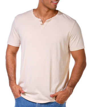 Thumbnail 4: Lucky Brand Lucky Brand Mens Short Sleeve Notch Neck Henley Shirt 