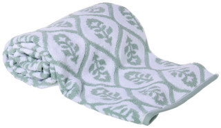 Thumbnail 4: Caro Home Caro Home 30x54 Ogee Block Print Bath Towel 