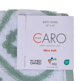 Thumbnail 3: Caro Home Caro Home 30x54 Ogee Block Print Bath Towel 