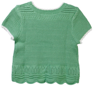 Thumbnail 3: Speechless Speechless Big Girls Short Sleeve Crochet Sweater Top 