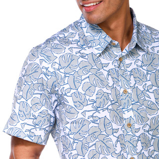 Thumbnail 2: Report Collection Report Collection Men's Short Sleeve Woven Sport Shirt 
