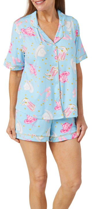 Thumbnail 1: ROOM SERVICE Room Service Womens 2 Pc Pajama Shorts Set 