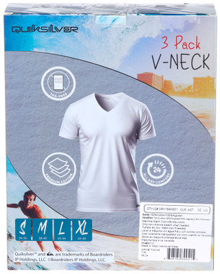 Thumbnail 3: Quiksilver Mens 3-PK V-Neck Short Sleeve Undershirt 
