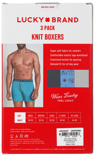 Thumbnail 2: Lucky Brand Lucky Brand Mens 3 Pk Knit Boxer 