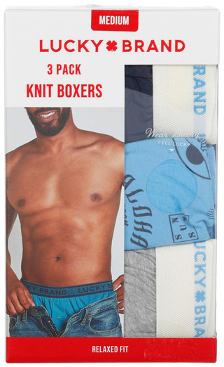Thumbnail 1: Lucky Brand Lucky Brand Mens 3 Pk Knit Boxer 