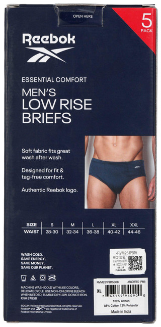 Thumbnail 2: Reebok Reebok Mens 5 Pk Low Rise Briefs 