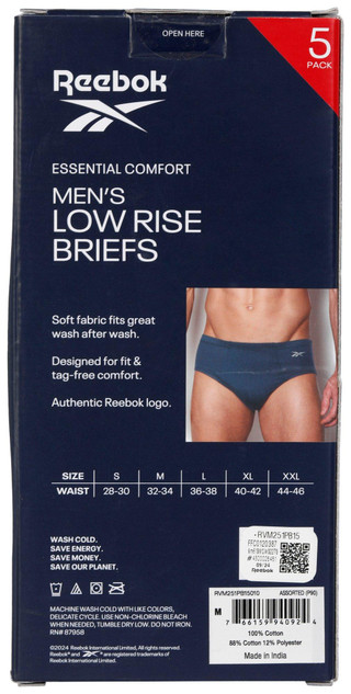 Thumbnail 2: Reebok Reebok Mens 5 Pk Low Rise Briefs 