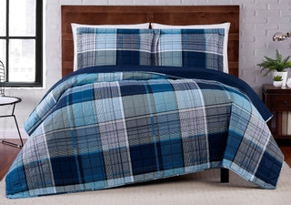 Thumbnail 1: Truly Soft Truly Soft Trey Plaid Quilt Set 