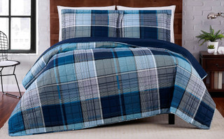 Thumbnail 3: Truly Soft Truly Soft Trey Plaid Quilt Set 