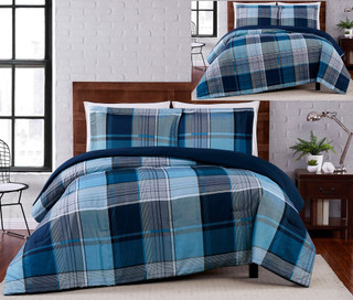 Thumbnail 15: Truly Soft Truly Soft Trey Plaid Quilt Set 