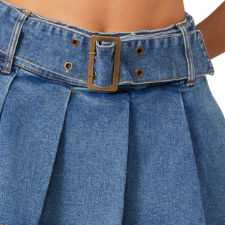 Thumbnail 3: YMI YMI Juniors Pleated Denim Skort 
