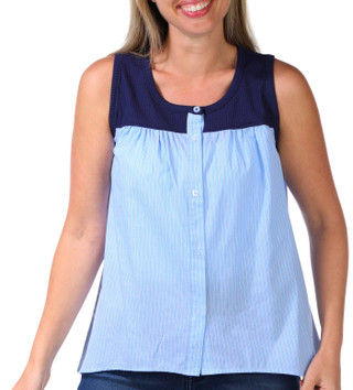 Thumbnail 1: Blue Sol Blue Sol Womens Buttoned Sleeveless Tank 