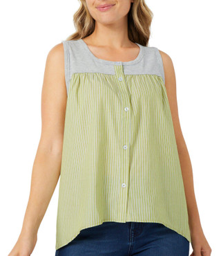 Thumbnail 1: Blue Sol Blue Sol Womens Buttoned Sleeveless Tank 