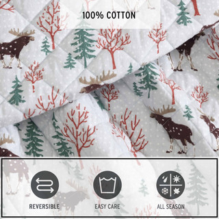 Thumbnail 27: Eddie Bauer Eddie Bauer Mountain Moose Quilt & Sham Set 