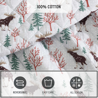 Thumbnail 27: Eddie Bauer Eddie Bauer Mountain Moose Quilt & Sham Set 