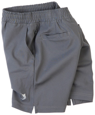 Thumbnail 3: REEL LEGENDS Reel Legends Little Boys Grey Swim Trunks 