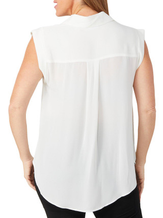 Thumbnail 2: T. Tahari T. Tahari Petite Button Sleevless Top 