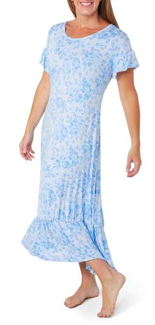 Thumbnail 3: Tommy Bahama Tommy Bahama Womens Short Sleeve Print Long Nightgown 