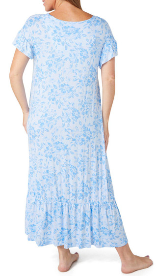 Thumbnail 2: Tommy Bahama Tommy Bahama Womens Short Sleeve Print Long Nightgown 