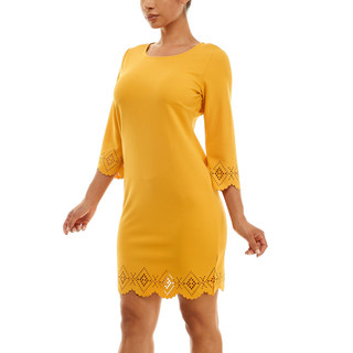 Thumbnail 2: Nina Leonard Nina Leonard Womens Scalloped Hem Dress 