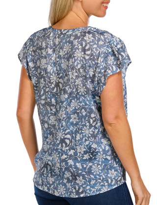 Thumbnail 2: ADRIENNE VITTADINI Adrienne Vittadini Womens Short Sleeve Floral Top 