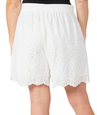 Thumbnail 2: Nicole Miller Nicole Miller Womens Embroidered Poplin Eyelet Shorts 