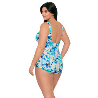 Thumbnail 4: Paradise Bay Paradise Bay Plus Shirred Front One Piece Swimsuit 