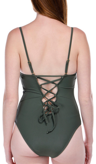 Thumbnail 2: Cyn & Luca Cyn & Luca Juniors Solid Adjustable Tie Back One Piece Swim 