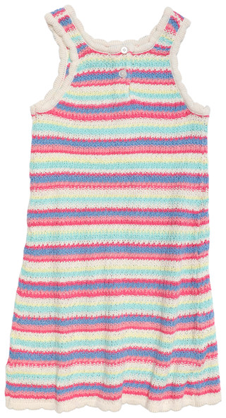 Thumbnail 3: Jessica Simpson Jessica Simpson Girls Crochet Dress with Rainbow Stripes 