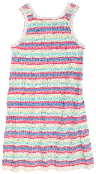 Thumbnail 1: Jessica Simpson Jessica Simpson Girls Crochet Dress with Rainbow Stripes 