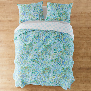 Thumbnail 7: Levtex Home Levtex Home Darjeeling Teal Quilt & Sham Set 