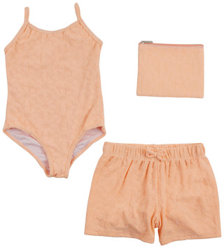 Thumbnail 1: Btween Btween Big Girls 3 Pc Swimsuit & Shorts Set 
