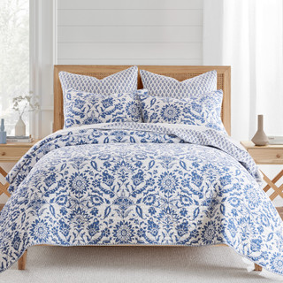 Thumbnail 1: Levtex Home Levtex Home Clara Blue Reversible Quilt & Sham Set 