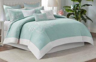 Thumbnail 1: Harbor House Harbor House Coastline Aqua 5-pc. Duvet Cover Set 